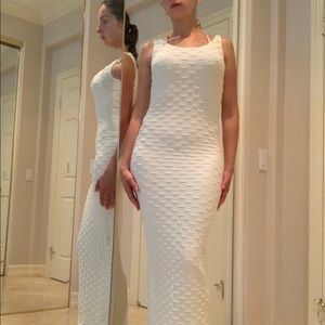 White maxi dress